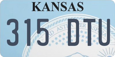 KS license plate 315DTU