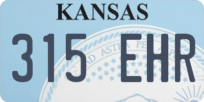 KS license plate 315EHR