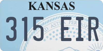 KS license plate 315EIR