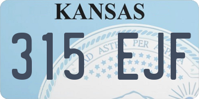 KS license plate 315EJF