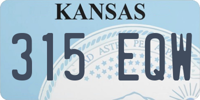 KS license plate 315EQW
