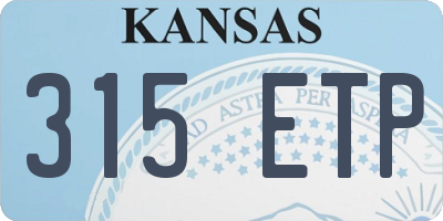 KS license plate 315ETP