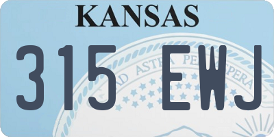 KS license plate 315EWJ