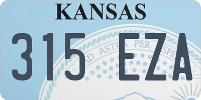 KS license plate 315EZA