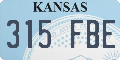 KS license plate 315FBE