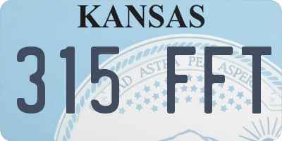 KS license plate 315FFT