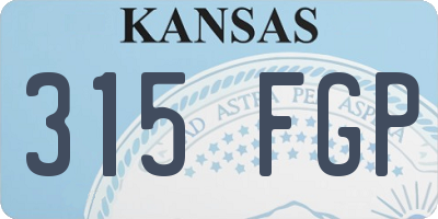 KS license plate 315FGP
