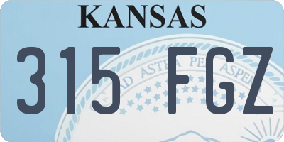 KS license plate 315FGZ