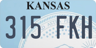 KS license plate 315FKH