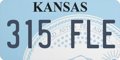 KS license plate 315FLE