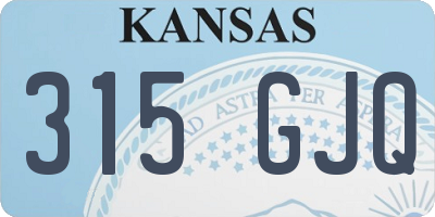 KS license plate 315GJQ