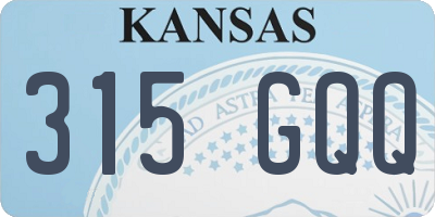 KS license plate 315GQQ