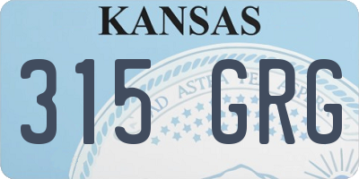 KS license plate 315GRG