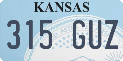 KS license plate 315GUZ