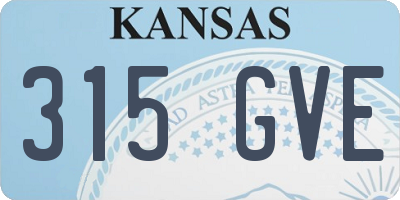 KS license plate 315GVE