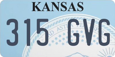 KS license plate 315GVG