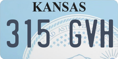 KS license plate 315GVH