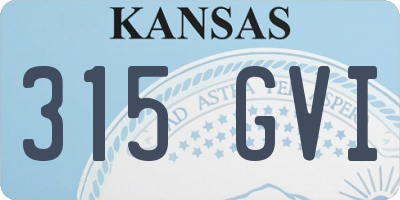 KS license plate 315GVI