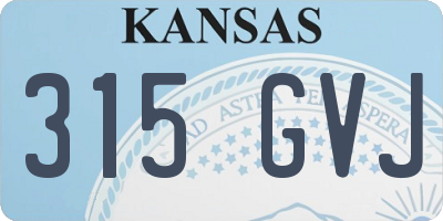 KS license plate 315GVJ