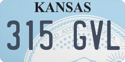 KS license plate 315GVL