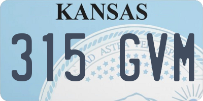 KS license plate 315GVM