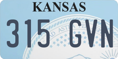 KS license plate 315GVN