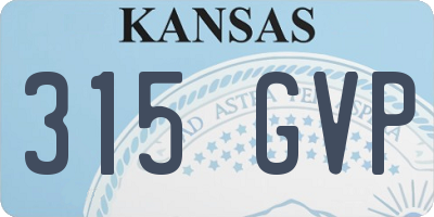 KS license plate 315GVP