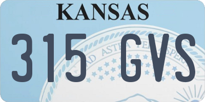 KS license plate 315GVS