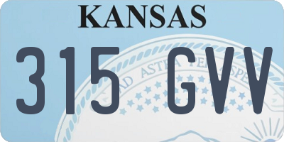 KS license plate 315GVV