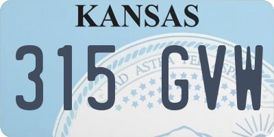KS license plate 315GVW