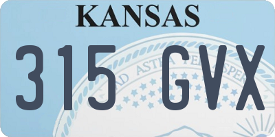 KS license plate 315GVX