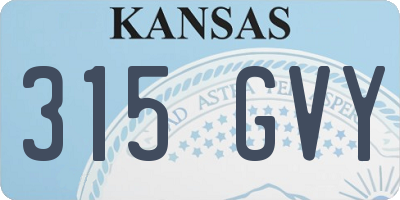 KS license plate 315GVY