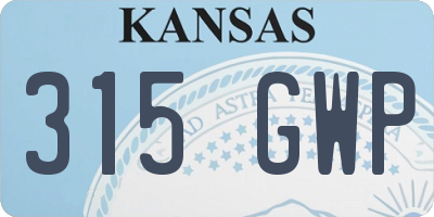 KS license plate 315GWP