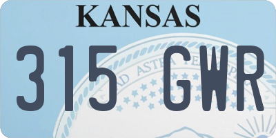 KS license plate 315GWR