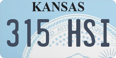 KS license plate 315HSI