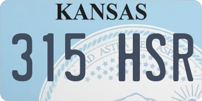 KS license plate 315HSR