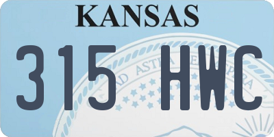 KS license plate 315HWC