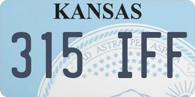KS license plate 315IFF