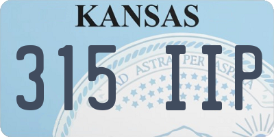 KS license plate 315IIP