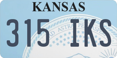 KS license plate 315IKS