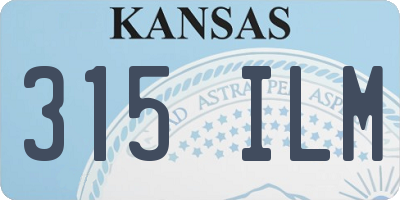 KS license plate 315ILM