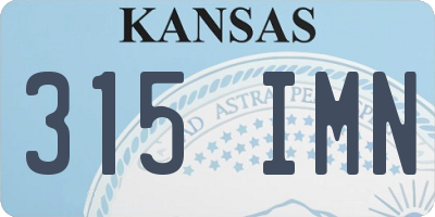 KS license plate 315IMN