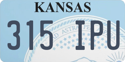 KS license plate 315IPU