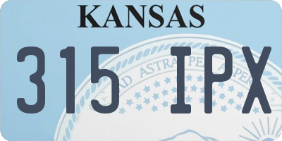 KS license plate 315IPX