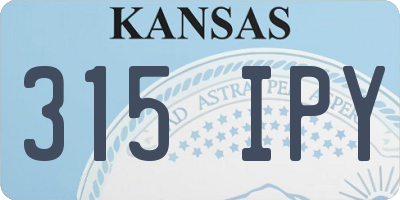 KS license plate 315IPY