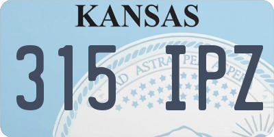 KS license plate 315IPZ