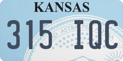 KS license plate 315IQC