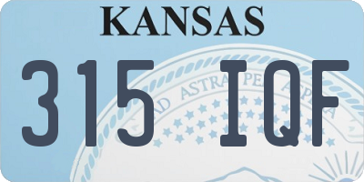 KS license plate 315IQF