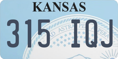KS license plate 315IQJ