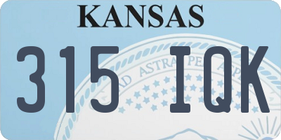 KS license plate 315IQK
